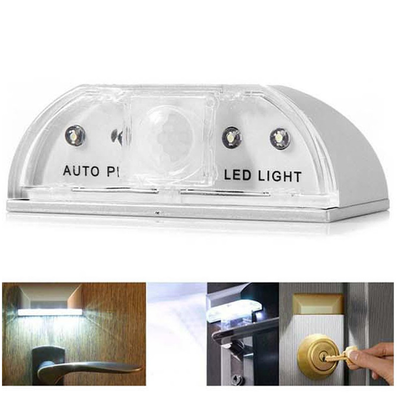 Quality Wireless Keyhole Motion Sensor Detector LED Light Lamp Auto PIR Door Hole Key Perfect Infrared for sale
