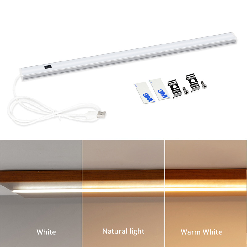Quality 5V USB Led Cabinet Light Hand Sweep Sensor Bar Hard Showcase Laminate Under Closet Kitchen Counter for sale