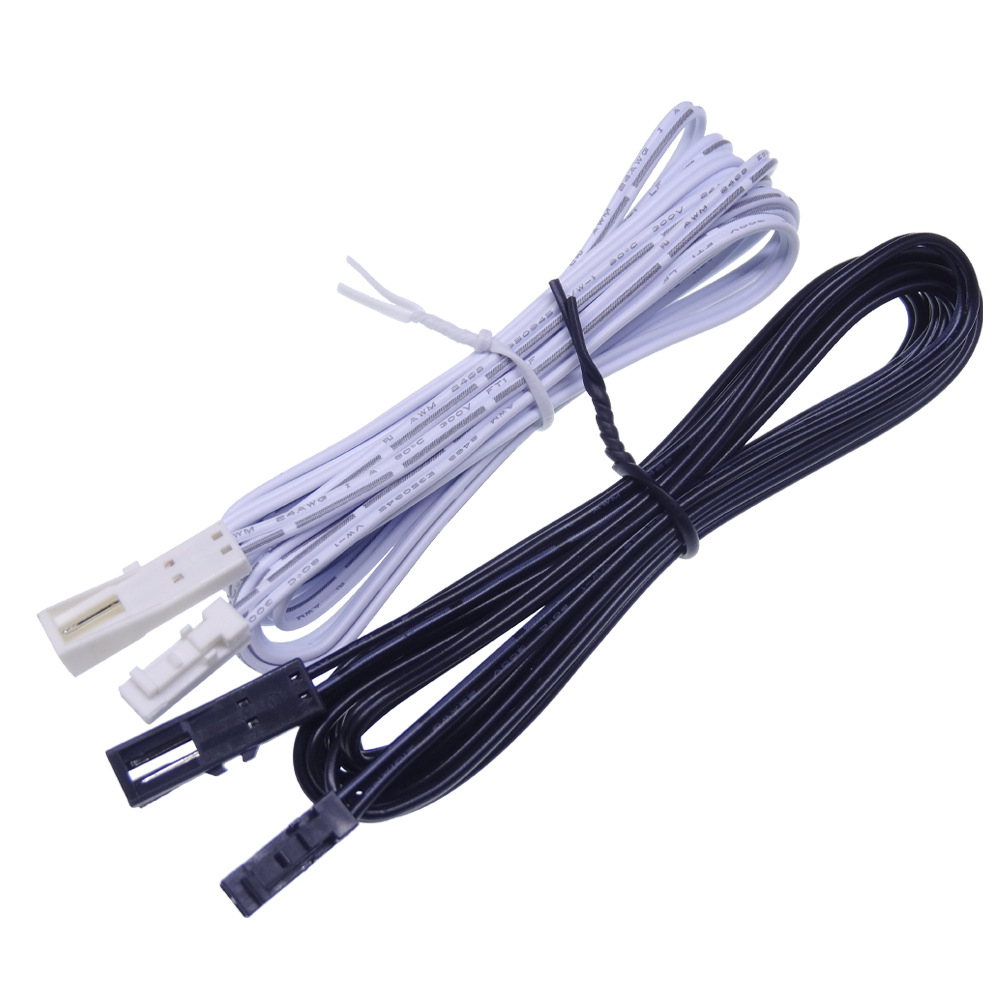 Quality 2000mm Long 22AWG White 1 Male To 1 Female Plug Extension Cable For Led Strip Light Dc12v Led Cabinet Light for sale