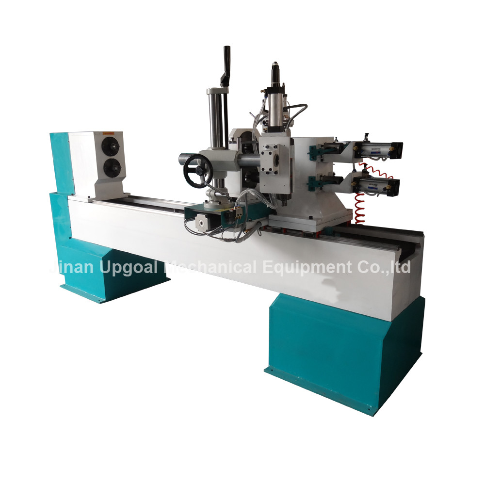 Quality Turning Broaching Engraving Wood Lathe Machine with Double Axis Double Blade for sale