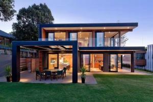 Quality EU/USA/NZ/Australia Standard Light Steel Frame Prefabricated Houses , With Big Window homes for sale