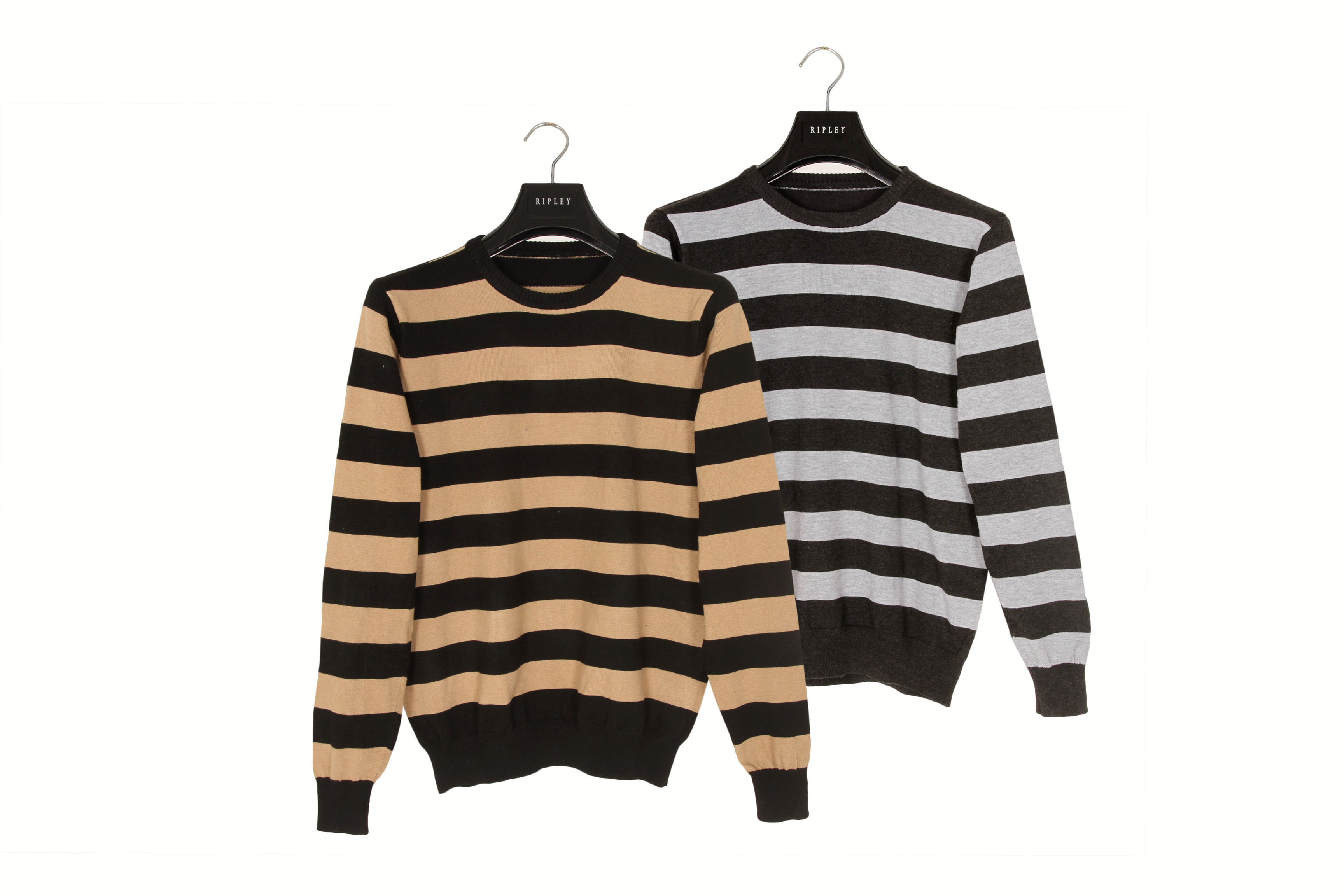 China Polyester Womens Striped Long Sleeve Sweater For Autumn on sale