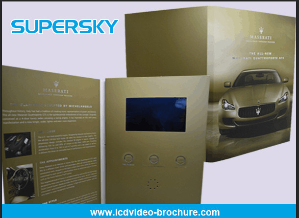 Quality Rechargeable LCD Video Brochure , Video In Print Brochure For Advertising for sale