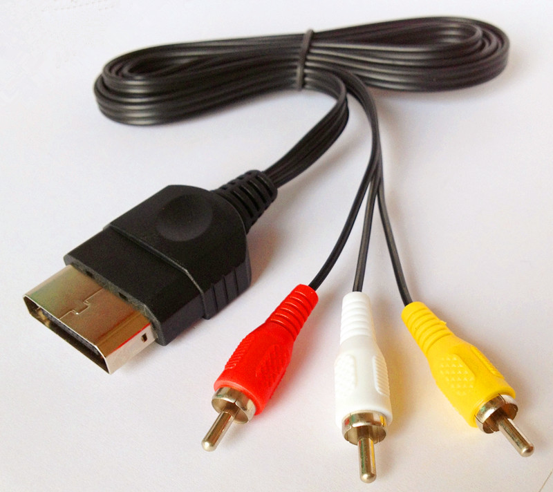 Quality Xbox AV Audio and Video Game Cables with gold plating 1.8M length for sale