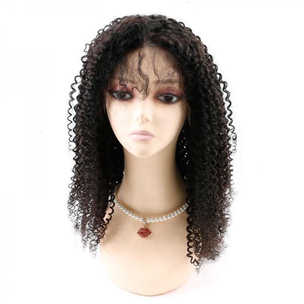 Buy Kinky Curly Front Lace Wigs , Lace Front Full Wigs Human Hair 8A Grade at wholesale prices