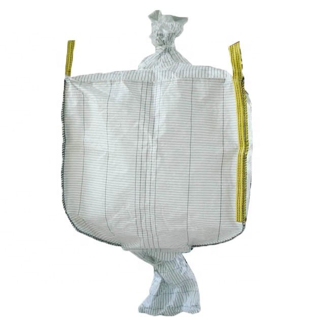 Side Discharge Design Anti Static Bulk Bags Flat Bottom With Spout 500kg / 600kg