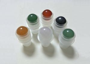 Quality Screw Cap Roll On Perfume Bottles , Amber Green Red Metal Ball Roll On Bottles for sale