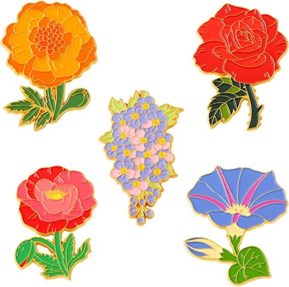 Buy cheap Personalized Custom Hard Enamel Lapel Pin Badges Scratch Proof Red Rose Pin Badge from wholesalers