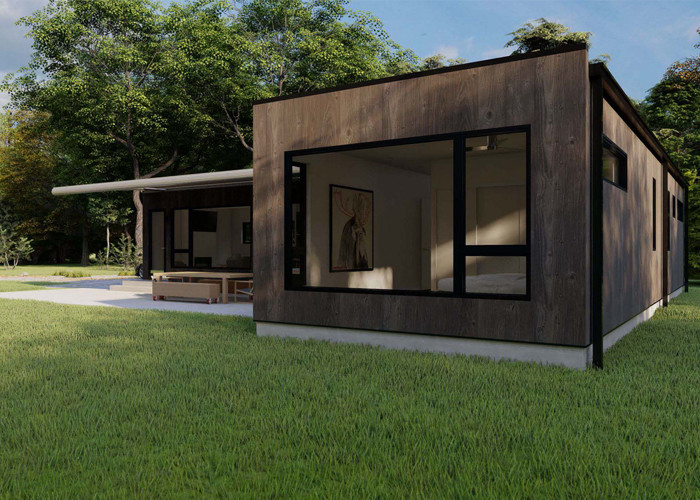 Quality Prefab Luxury Contemporary Garden Studios With Light Steel Frame House kits for sale