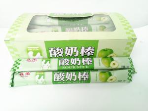Quality 14g Green Apple Flavor Chewing Yogurt Sticks With Milk Flavor For Kids for sale