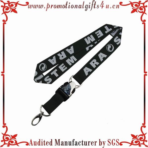 Quality Woven Lanyard with Special Buckle and Metal Hook for sale