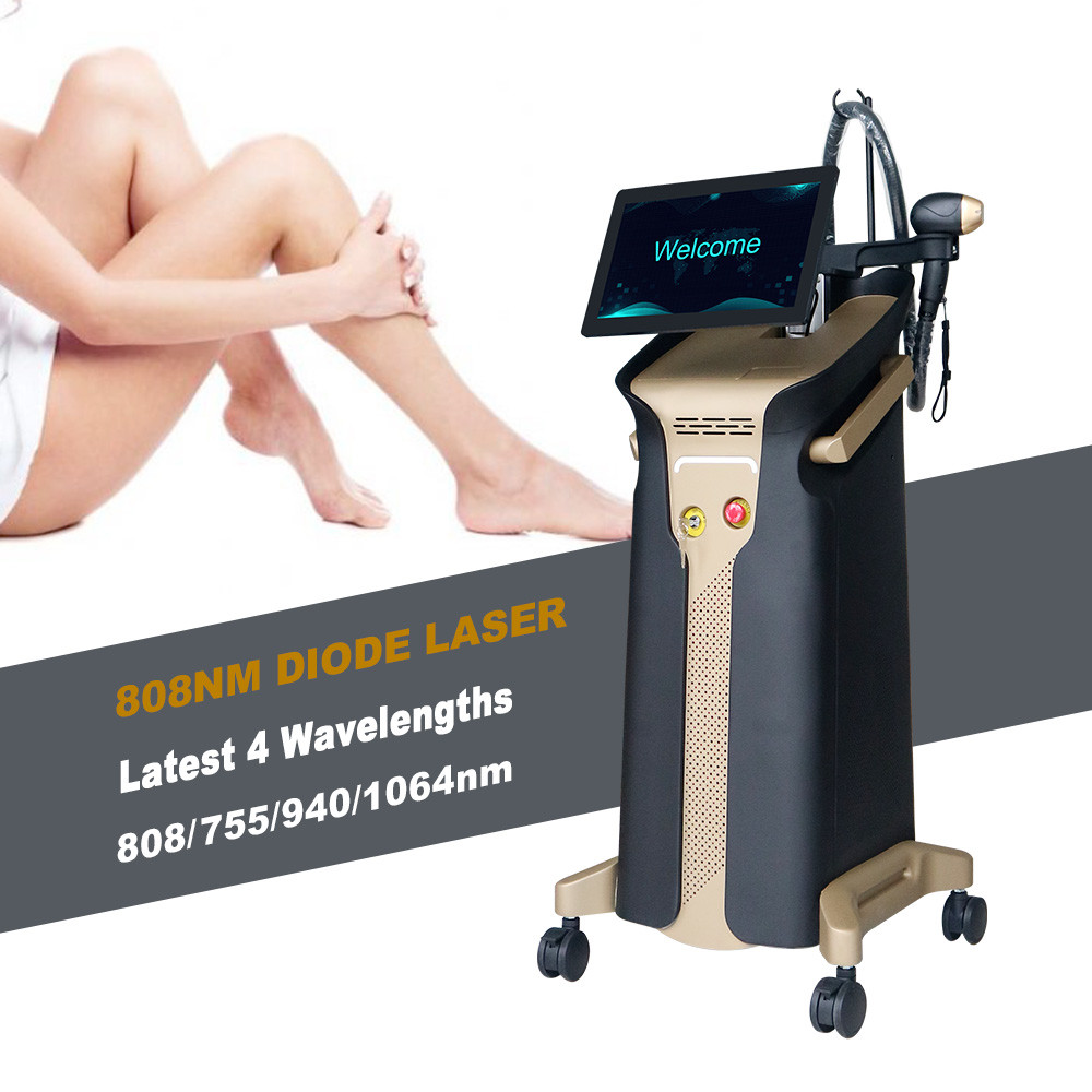 Quality 755 808 940 1064 Diode Laser Hair Removal Machine Painfree for sale