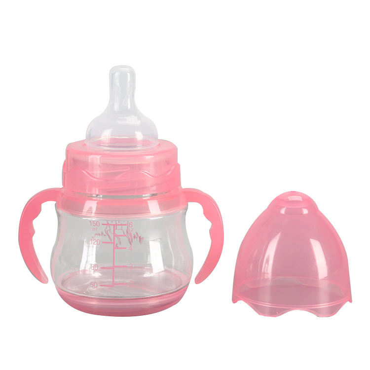 Portable Standard Newborn Feeding Bottles Anti Scalding Handle