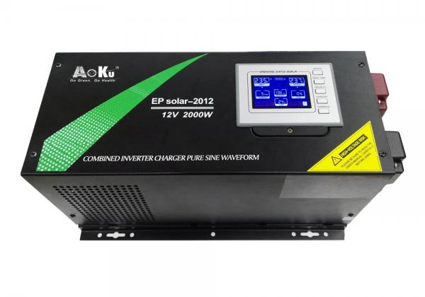 Buy AoKu Solar Inverter EP Solar - 2012, 12VDC, 2000W, Pure Sine Wave with AC Input, Off-Grid at wholesale prices