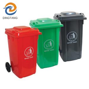 Quality 100LGarbage bin with 2 wheel in virgin plastic material garbage bin with wheels for sale