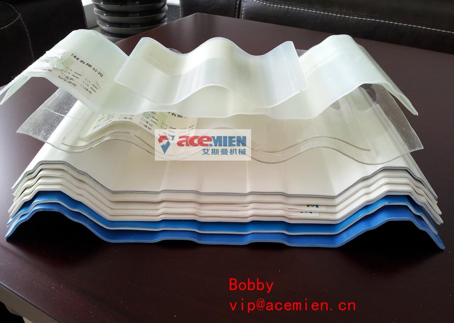 Quality Plastic semi-Transparent PVC Roof Sheet Machine , Corrugated PVC roof tile Forming Machine for sale