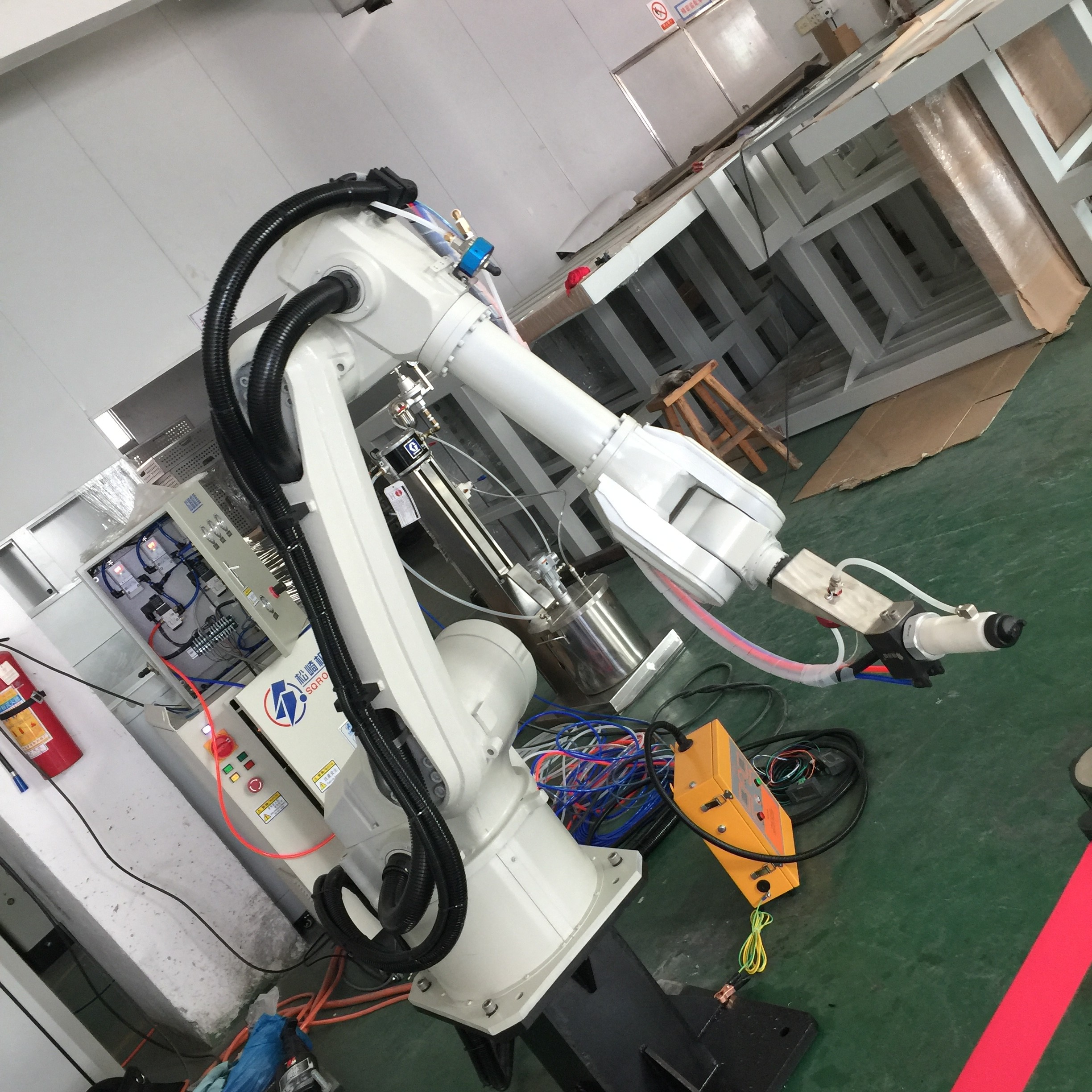 Quality 6 Axis Automatic Spray Painting Robot PLC Control With 7in Touch Screen for sale