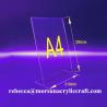 Buy cheap L-shape transparent acrylic hotel restaurant nar menu holder stand from wholesalers