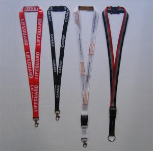 Quality Woven Lanyard WVL-1, Double Polyester Lanyard with Woving your logo for sale