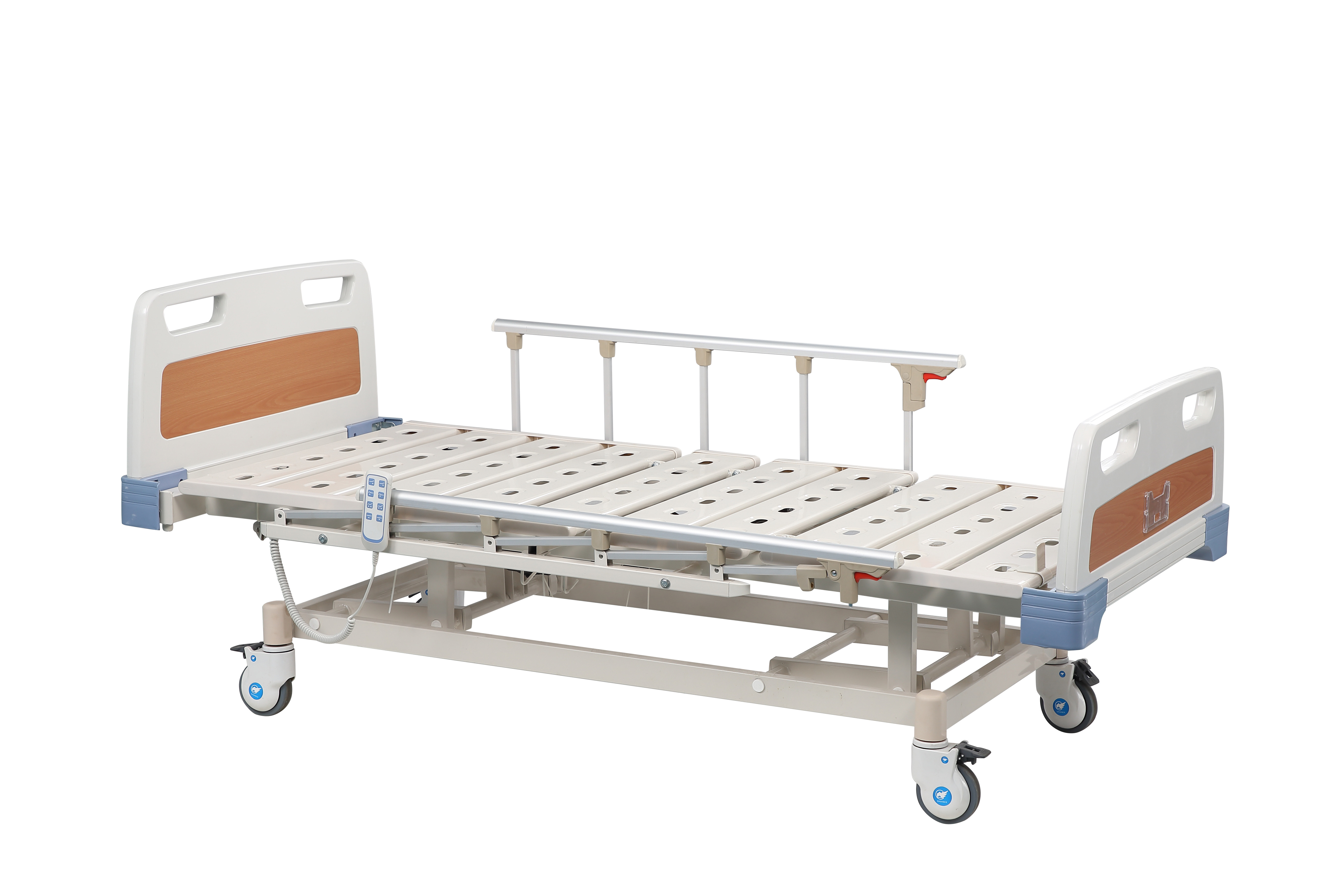 Buy Three Function Manual Hospital Bed OEM With 3 Cranks For ICU With Switch at wholesale prices