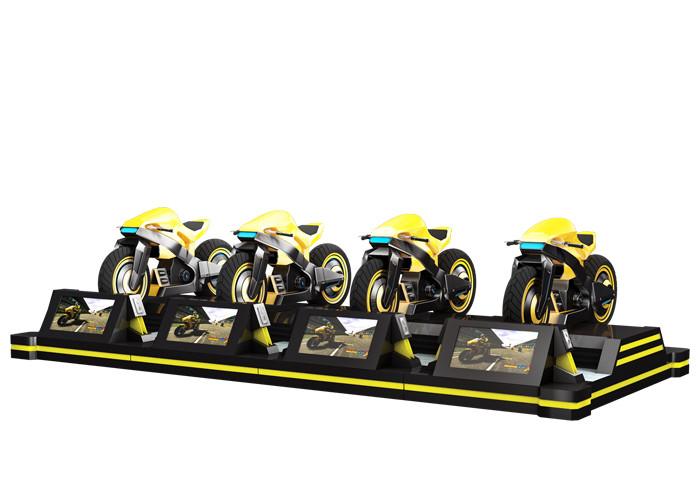 220v Black Crazy VR Motorcycle Simulator Electric Cylinder Racing Platform For Adults