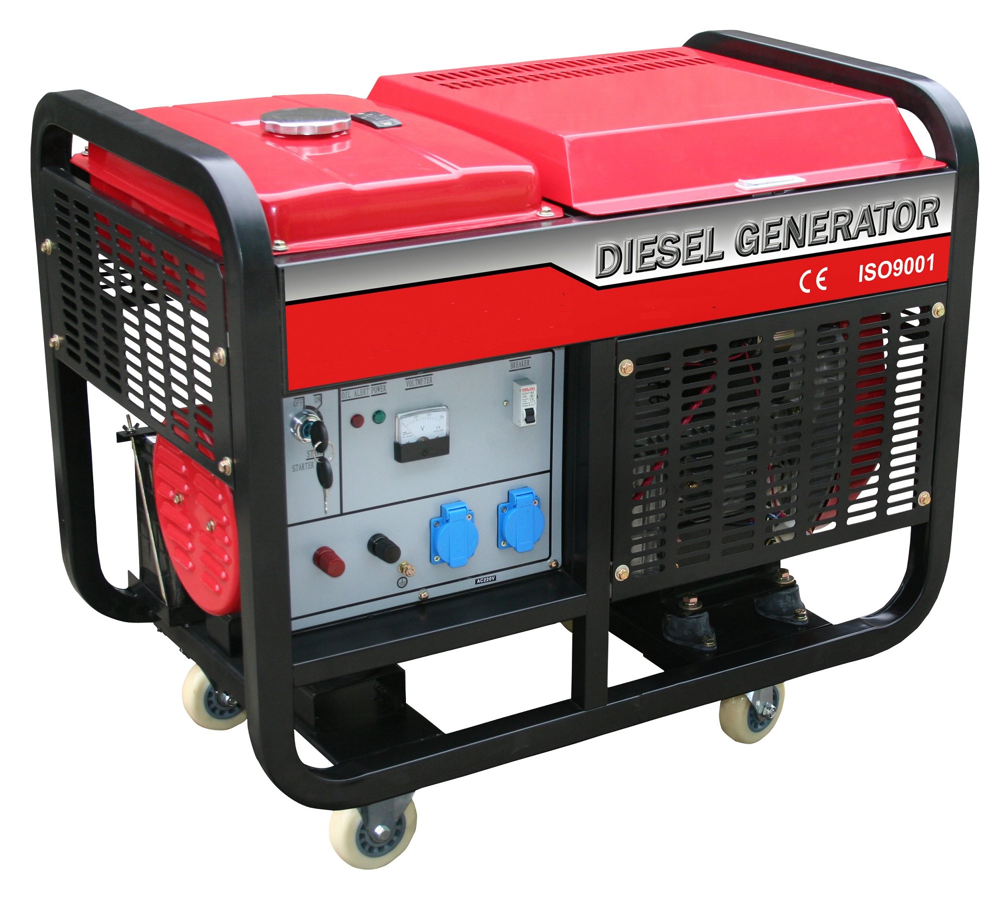 Quality 11KW Portable Diesel Generator Twin Cylinders Electric , 12 Volt for sale