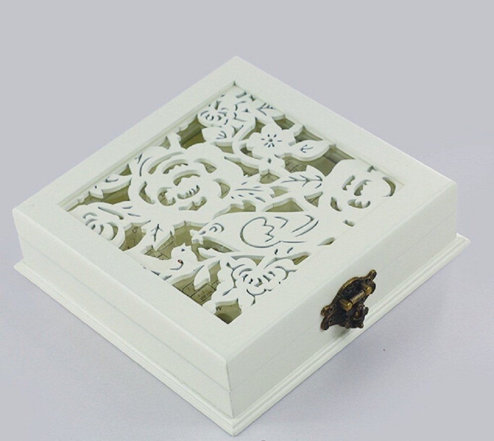 Quality Baby Tooth Wooden Box English Verson White for sale