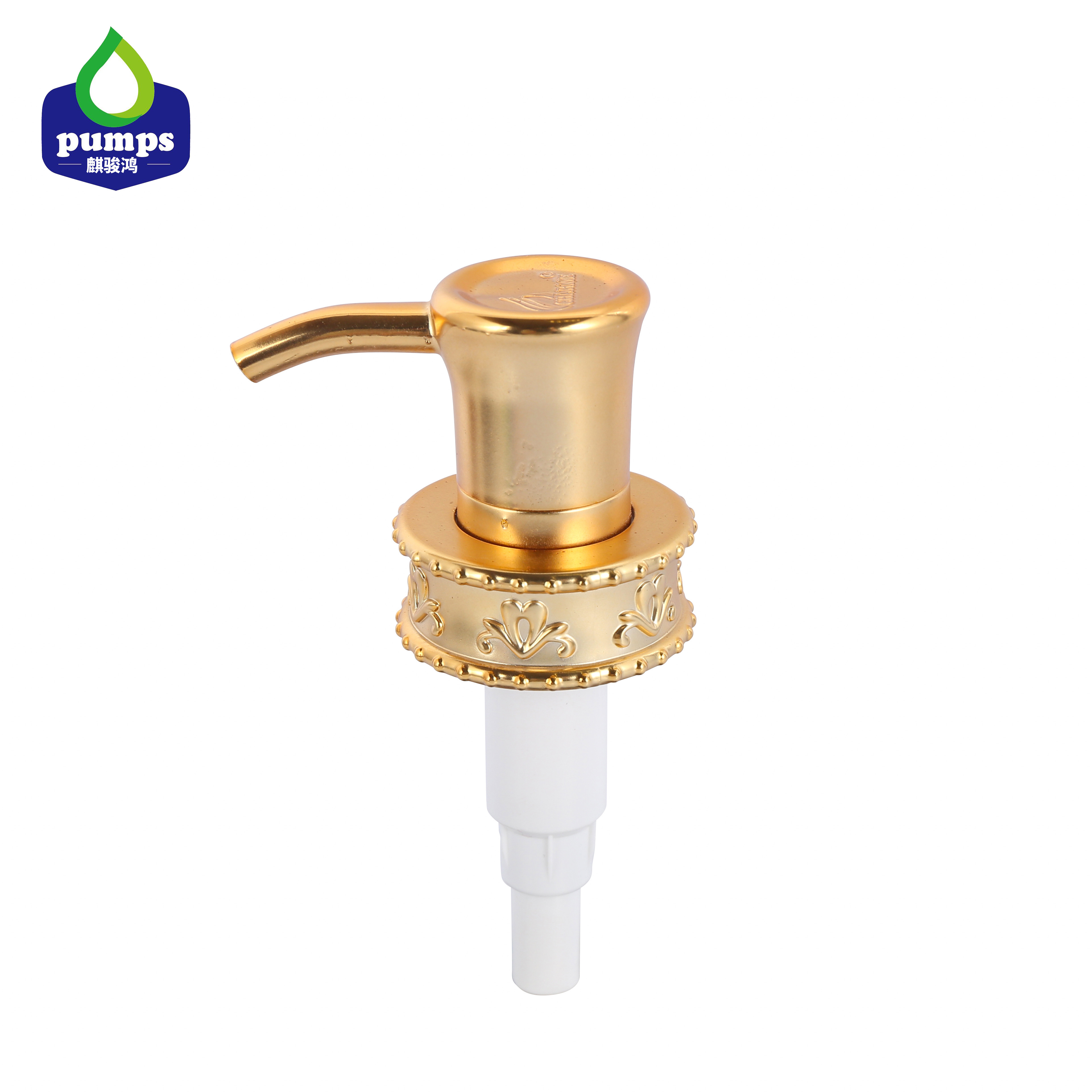 Quality High luxury golden color dispenser pump for cosmetic gel or shampoo bottle 33/410 for sale