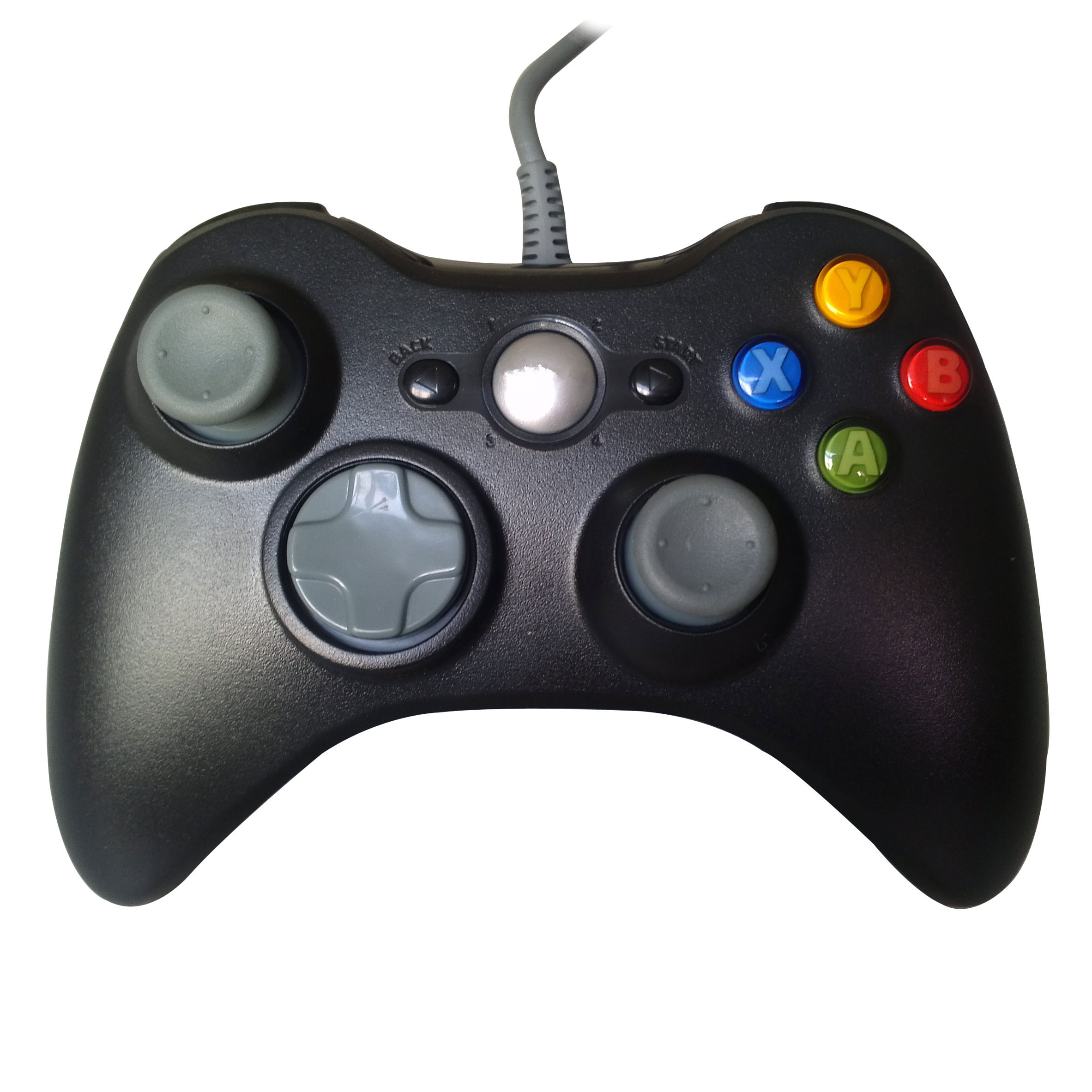 Quality Solid Black XBOX One Gamepad , Vibration Wired Game Controller for sale