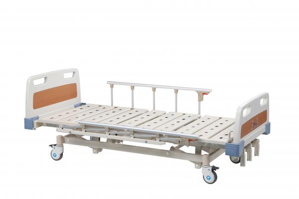 Buy Folding Adjustable Medical Manual Hospital Bed Metal For Patient at wholesale prices