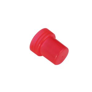 Quality Ribbed Red Plastic Screw Caps Custom Logo Non Spill 28/415 for sale