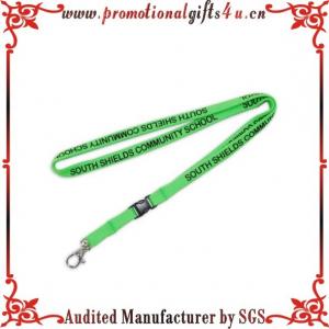 Quality Tubular Lanyard with Plastic Buckle and Metal Hook for sale