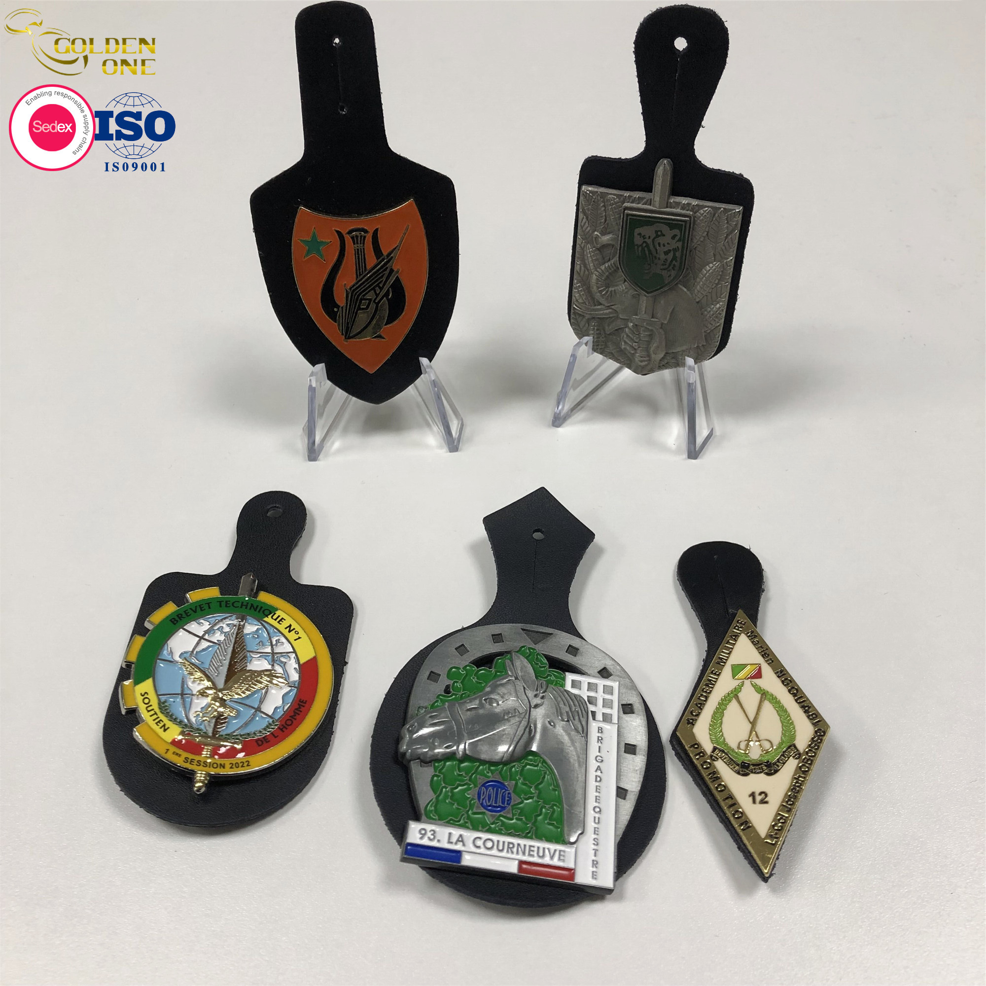 Buy cheap International Custom Shaped Lapel Pins , Soft Enamel Metal Zinc Alloy Badge With Leather from wholesalers