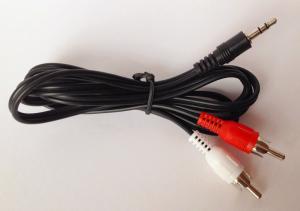 Quality 1.2M length 2 RCA to 3.5 stereo AV cable For IPOD / IPHONE DVD players for sale