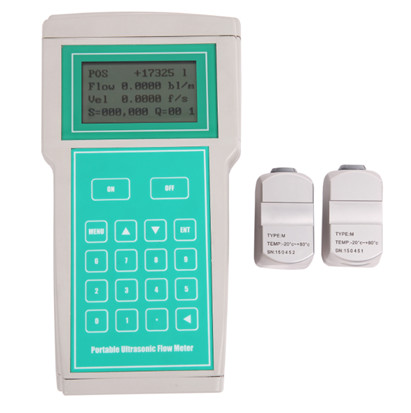 Quality Portable Non Contact Ultrasonic Flow Meter with Data Logger and RS232 Pulse Output for sale