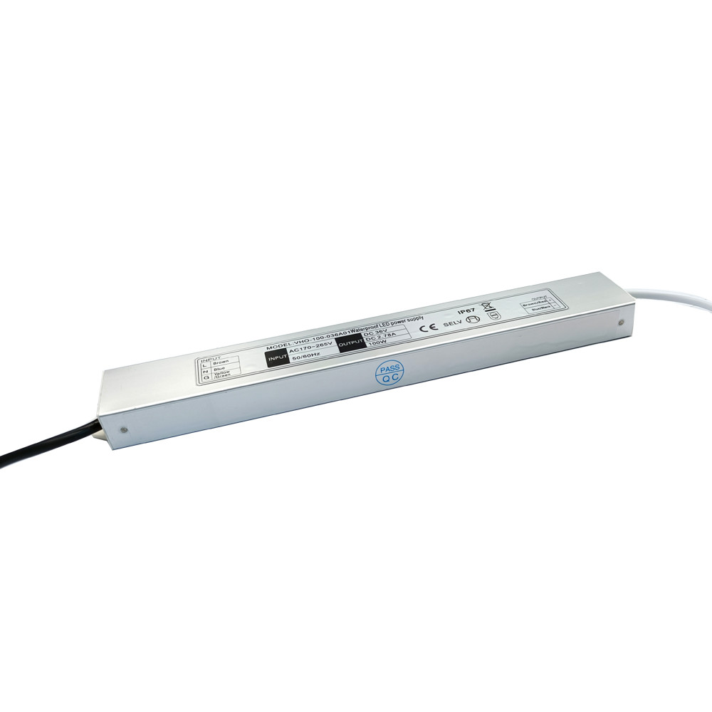 Quality 36V 100W IP67 Constant Voltage LED Driver Super Thin Slim CE CB SAA ETL Certification for sale