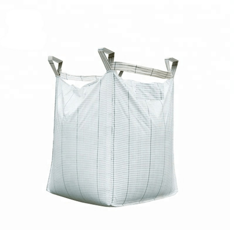 Quality Full Open Top Industrial Bulk Bags , White Flat Bottom FIBC Jumbo Bags for sale