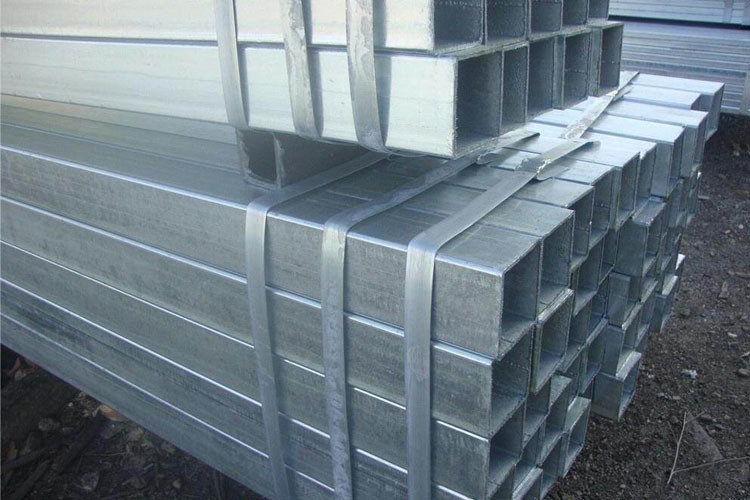 Quality High Toughness Galvanized Steel Square Tubing , Zinc Plating Mild Steel Square Tube for sale