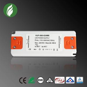Quality Class 2 LED Driver 24V DC 60W Plastic Power Supply For LED Strip Light for sale