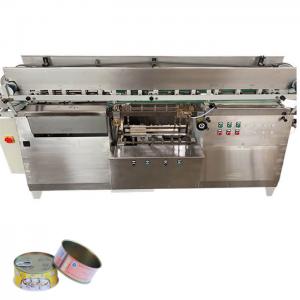 Quality Canned fruit cocktail cold glue labeling machine line with filling sealing machine for sale