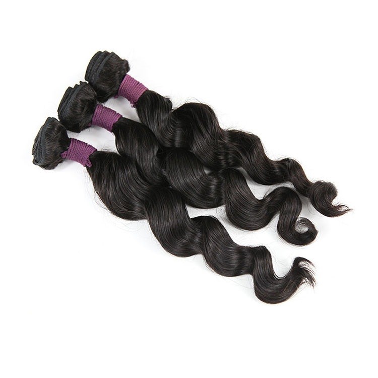 Buy Brazilian Loose Wave Virgin Human Hair Bundles Kinky Curly Grade 8A Weave  at wholesale prices