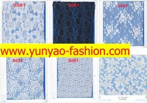 Quality fancy flower design nylon stretch lace fabric dress white lace fabric for sale