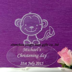 Quality Wholesale Engraved Acrylic Personalised cake toppers decorations for sale