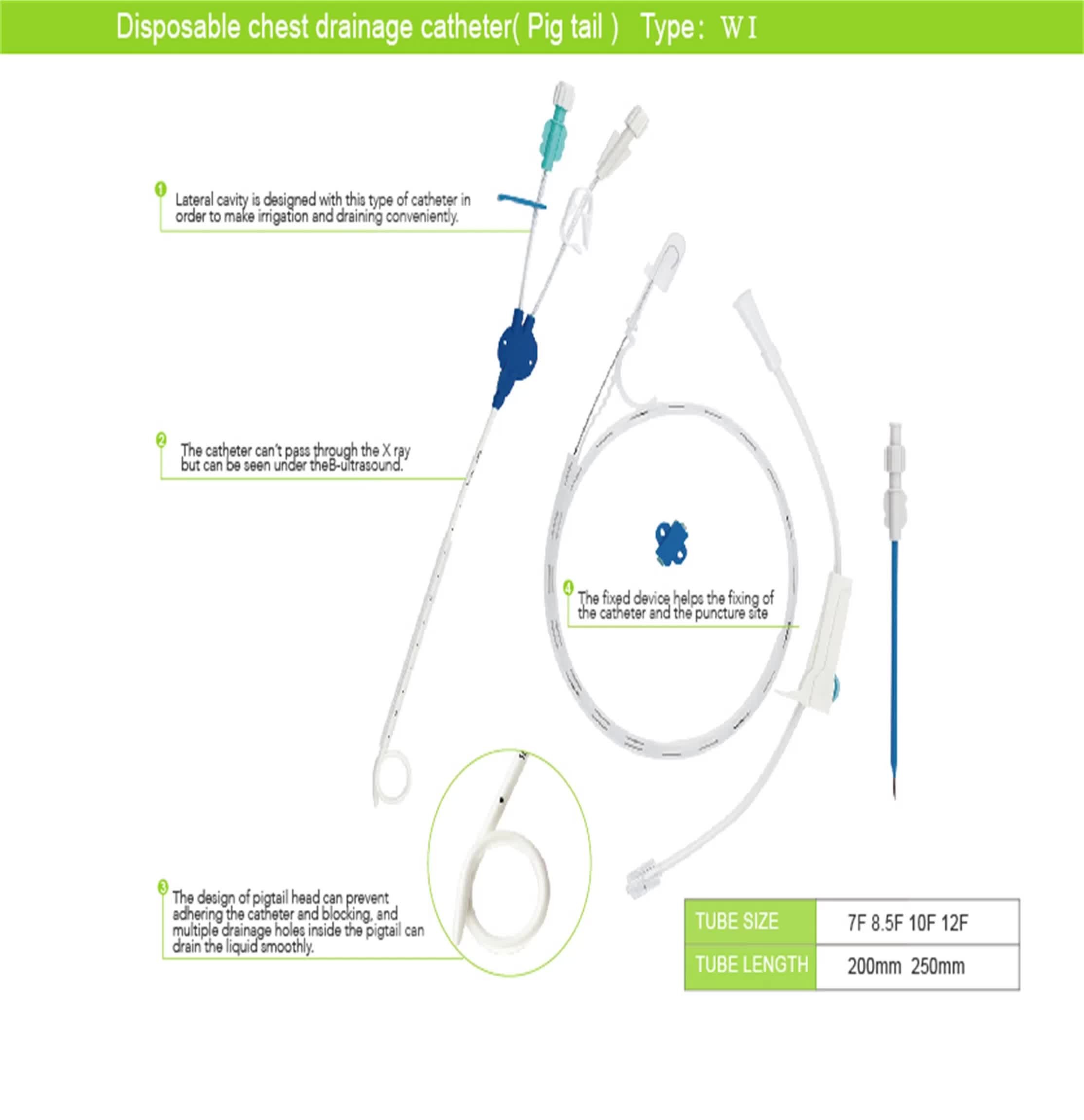 Buy CE/ISO Pigtail Double Lumen Central Venous Catheter Kit at wholesale prices