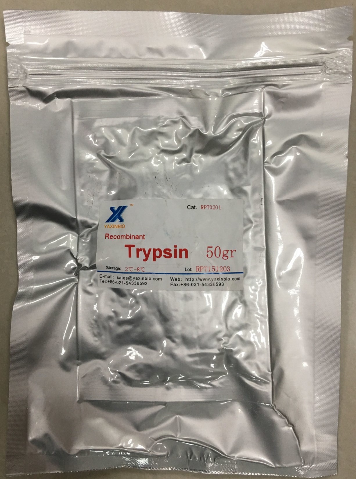 Quality Yellowish Lyophilized Powder, Yaxinbio Recombinant Porcine Trypsin, CAS 9002-07-7 for sale