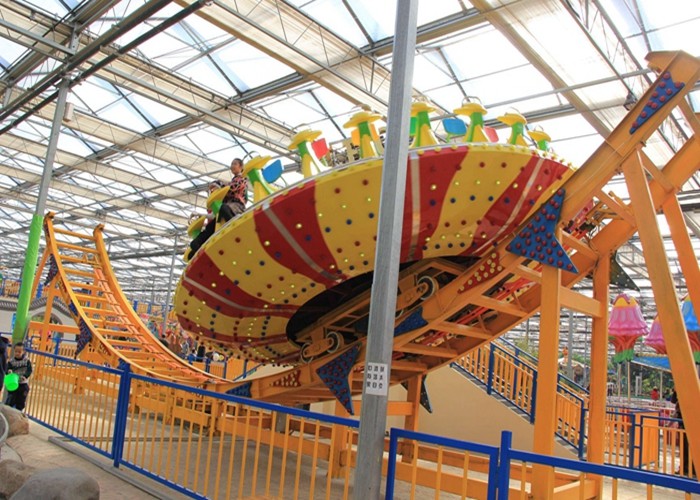 Frp Material Amusement Park Machines , Thrilling Flying Ufo Disko Rides