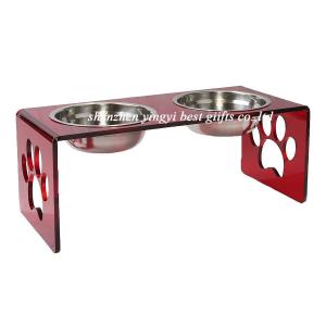 Quality Custom acrylic dog bowl/pet feeder for sale