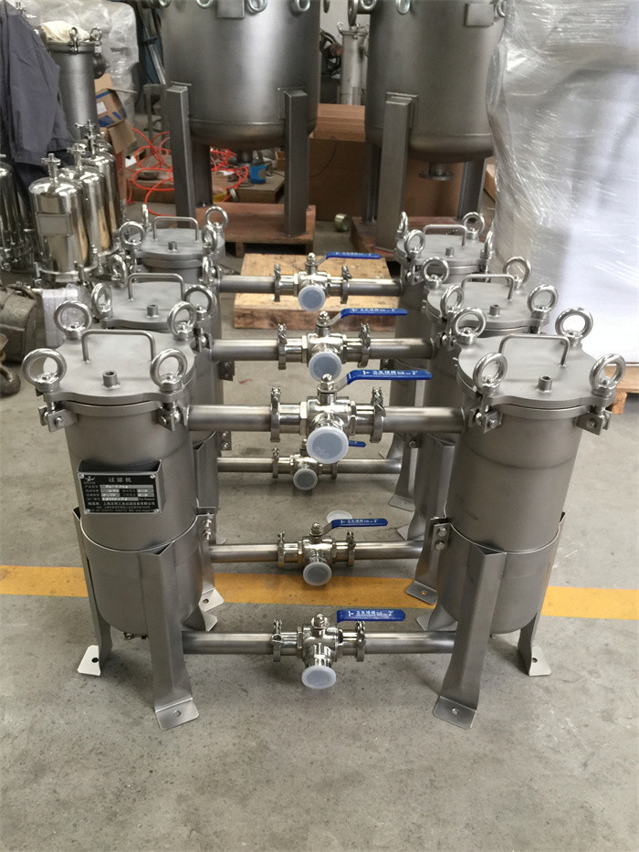 Quality 316 Stainless Steel Dual Bags Filter Housing Unit 10um for Industry Filtration for sale