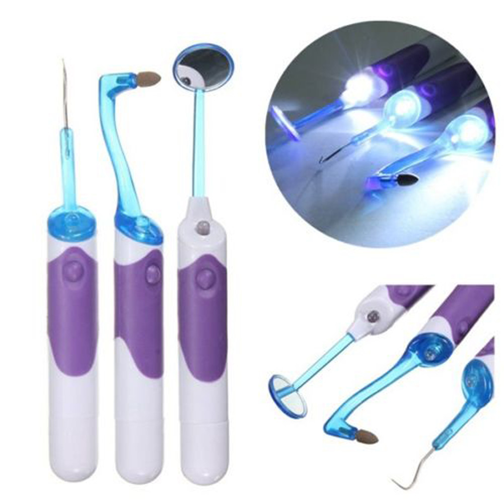 Quality Dental Care Tools Kit LED Professional Cleaning Kit Mirror Plaque Remover for sale