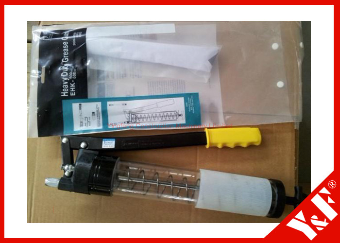 Quality 500cc / 600cc Transparent Clear Tube Grease Guns Cystle viewing for Construction Machines for sale
